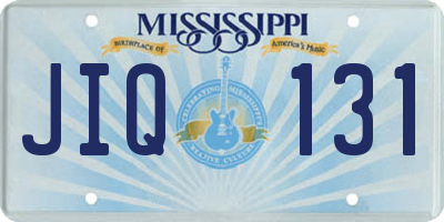 MS license plate JIQ131