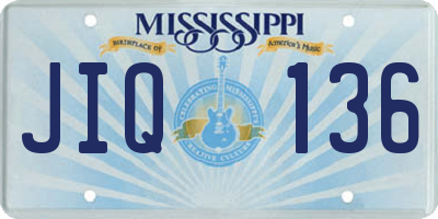 MS license plate JIQ136