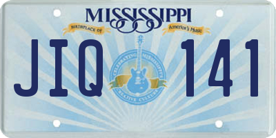 MS license plate JIQ141