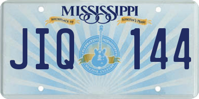 MS license plate JIQ144