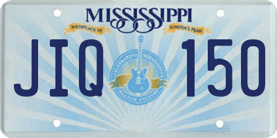 MS license plate JIQ150