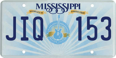 MS license plate JIQ153