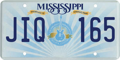 MS license plate JIQ165