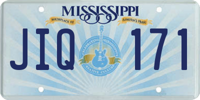 MS license plate JIQ171
