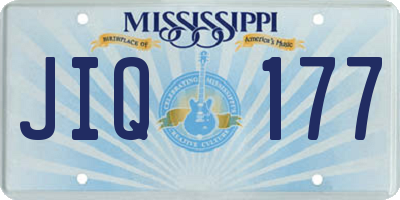 MS license plate JIQ177