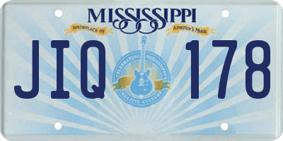 MS license plate JIQ178