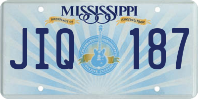 MS license plate JIQ187