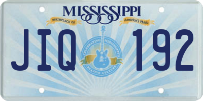 MS license plate JIQ192