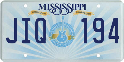 MS license plate JIQ194