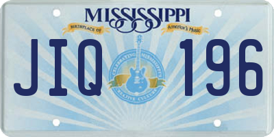 MS license plate JIQ196
