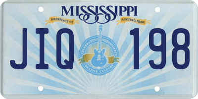 MS license plate JIQ198