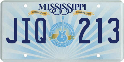 MS license plate JIQ213