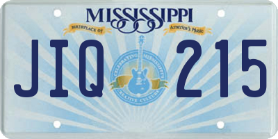 MS license plate JIQ215