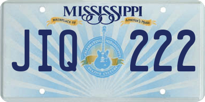 MS license plate JIQ222