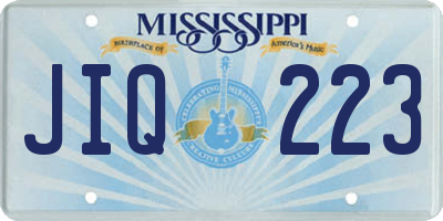 MS license plate JIQ223