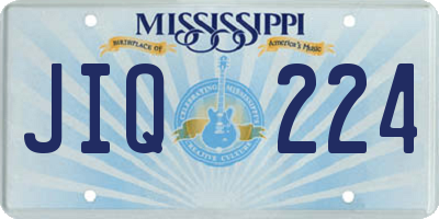 MS license plate JIQ224