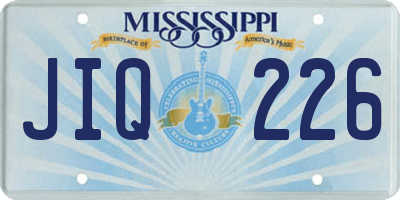 MS license plate JIQ226
