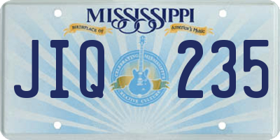MS license plate JIQ235