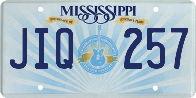 MS license plate JIQ257