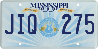 MS license plate JIQ275
