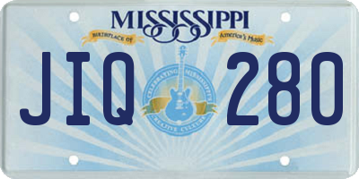 MS license plate JIQ280