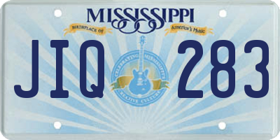 MS license plate JIQ283