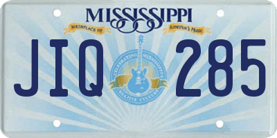 MS license plate JIQ285