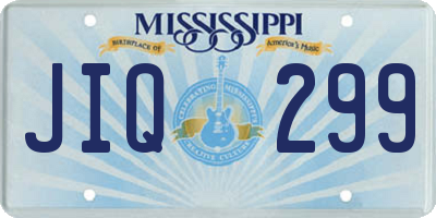 MS license plate JIQ299