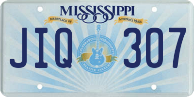 MS license plate JIQ307