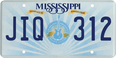 MS license plate JIQ312