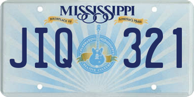 MS license plate JIQ321