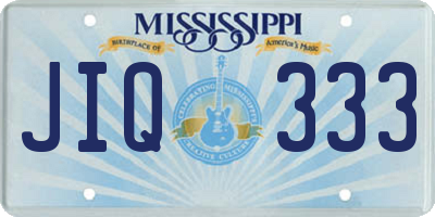 MS license plate JIQ333