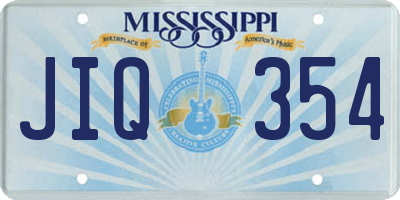 MS license plate JIQ354