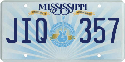 MS license plate JIQ357