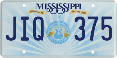 MS license plate JIQ375