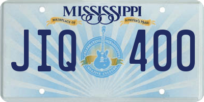 MS license plate JIQ400