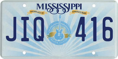 MS license plate JIQ416