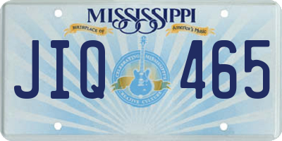 MS license plate JIQ465