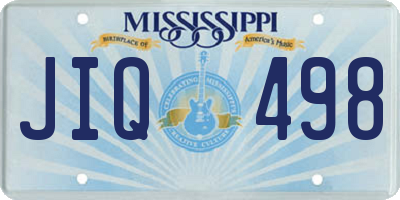 MS license plate JIQ498