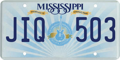 MS license plate JIQ503