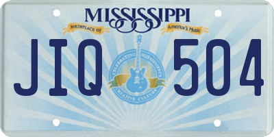 MS license plate JIQ504