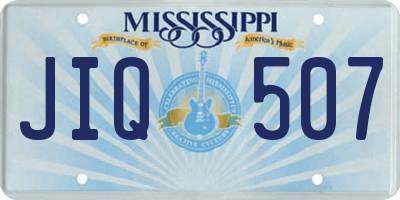 MS license plate JIQ507