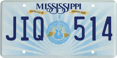 MS license plate JIQ514
