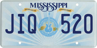 MS license plate JIQ520