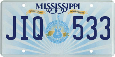 MS license plate JIQ533