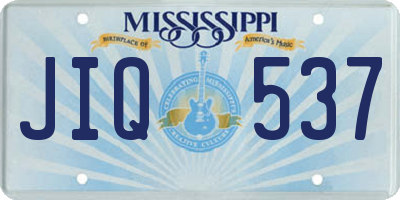 MS license plate JIQ537