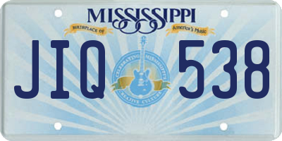 MS license plate JIQ538