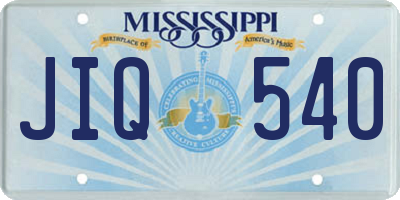 MS license plate JIQ540