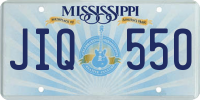 MS license plate JIQ550