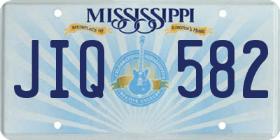 MS license plate JIQ582